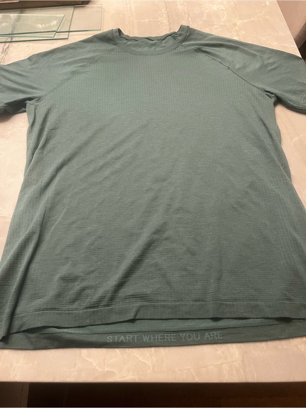 lululemon athletica Men's Short Sleeve Crew in Sage Green